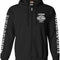 Men'S Lightning Crest Full-Zippered Hooded Sweatshirt, Black